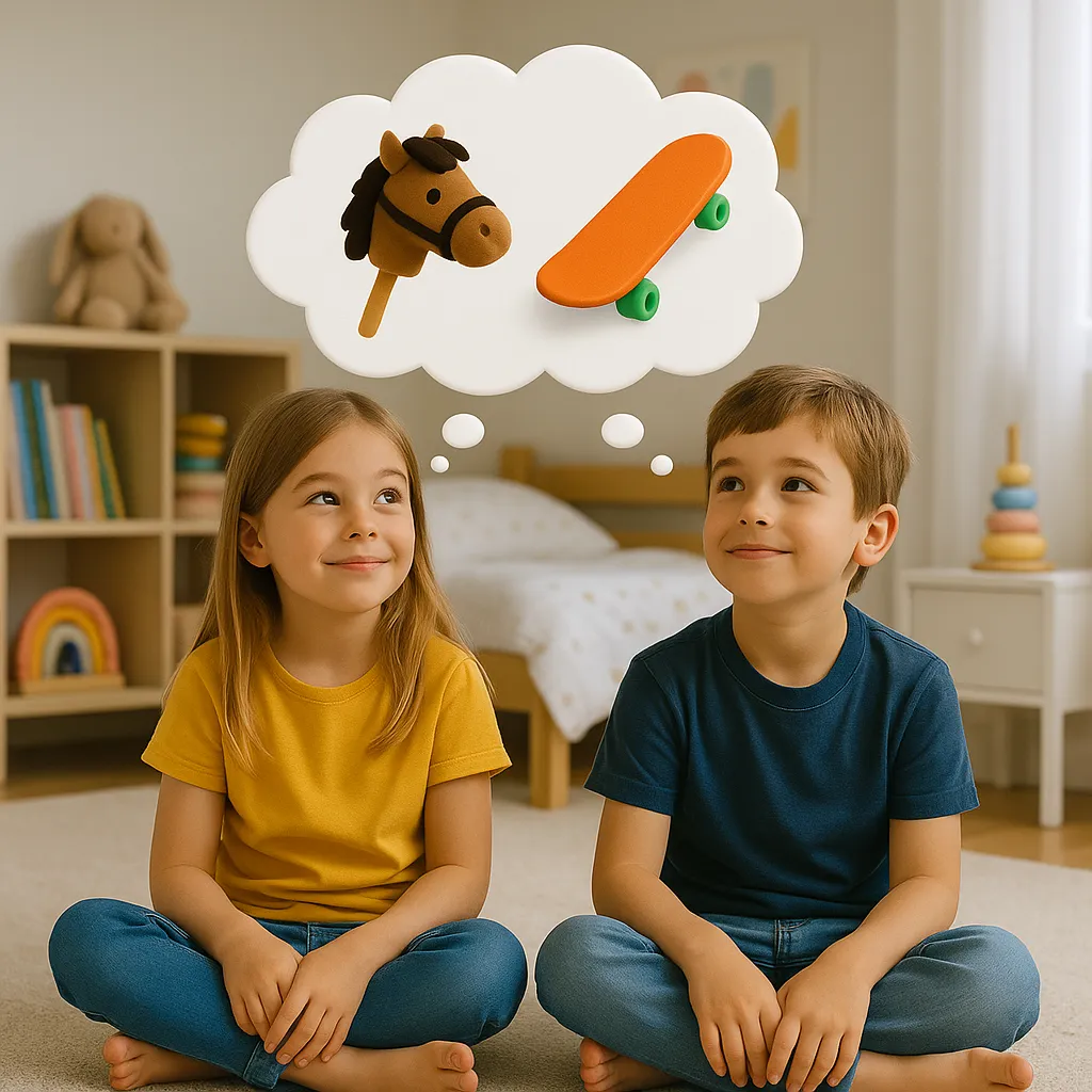 Kinder denken über ihre Sparziele nach