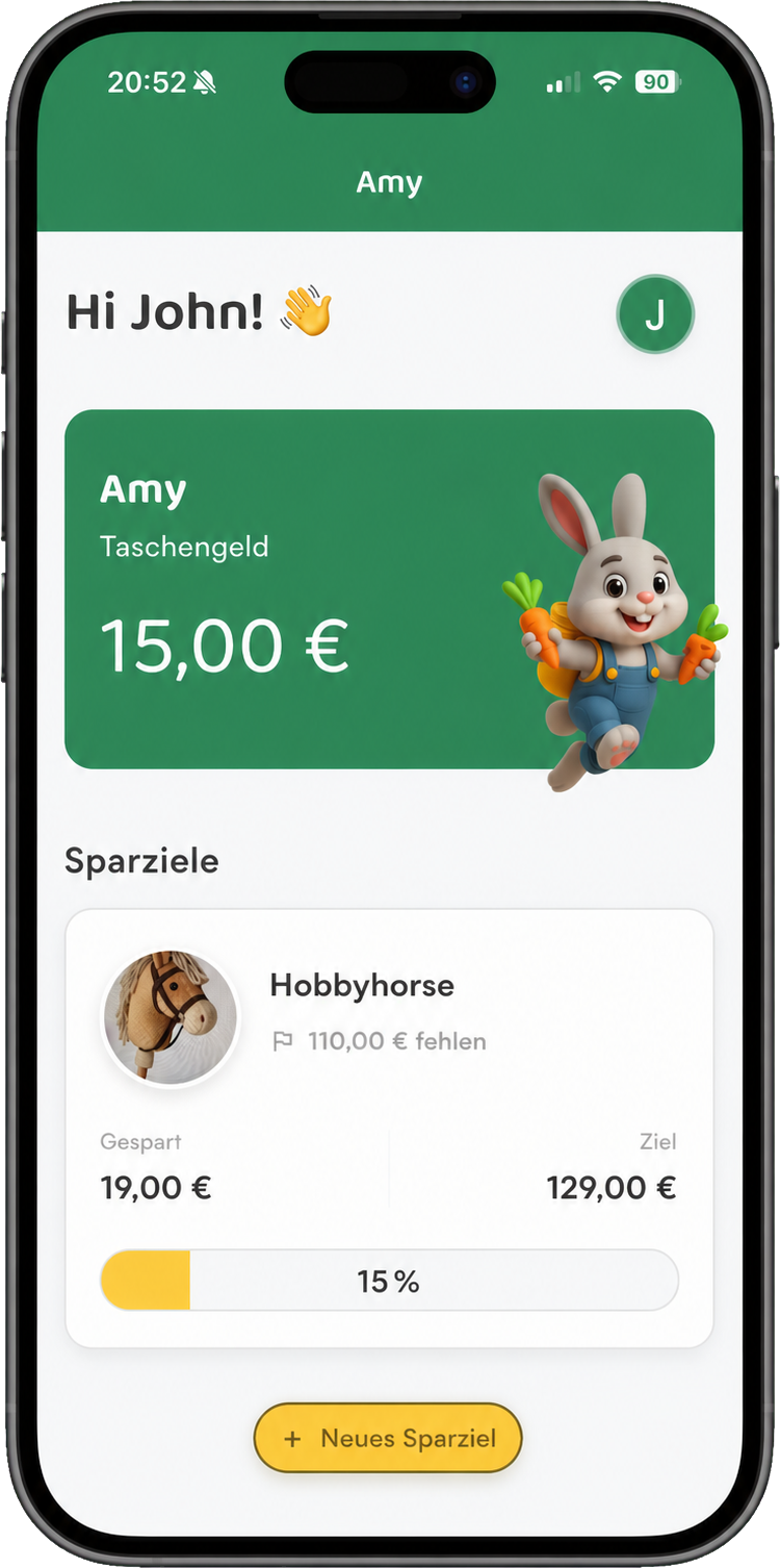 Deutsche Tallo App auf einem vollständigen Smartphone
